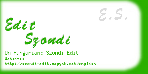 edit szondi business card